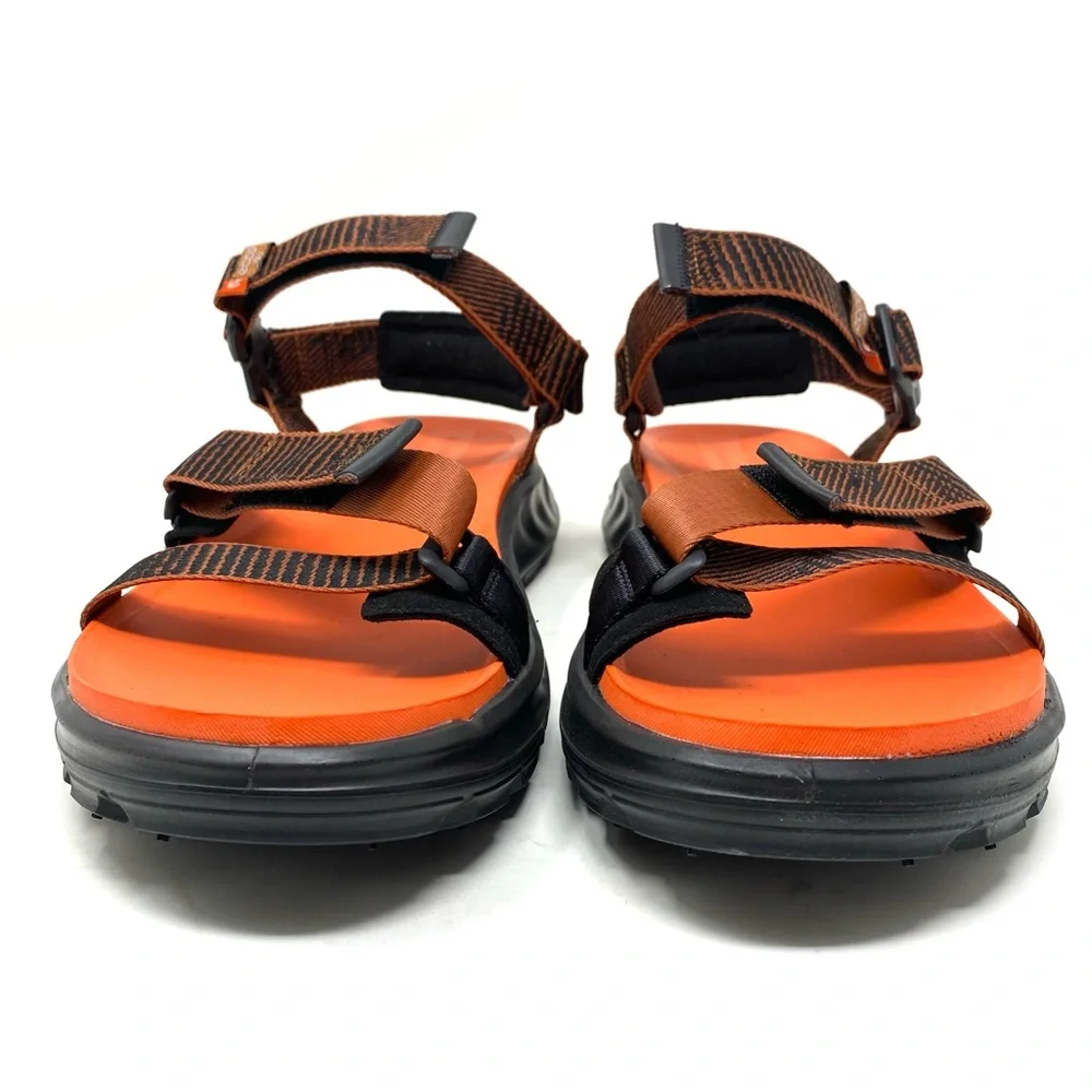 ECCO Men’s Exowrap Sandals Cognac/Black Size 47 (US 13–13.5) New in Box